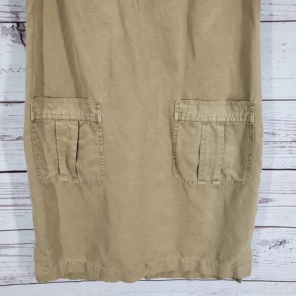 J.CREW Women's Linen Blend Lace Up Cargo Dress Size 6 - Picture 6 of 14